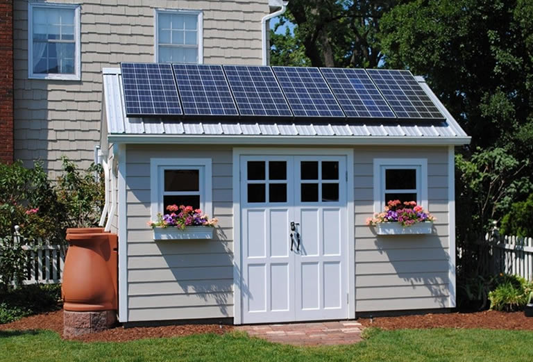 Solar power for shed